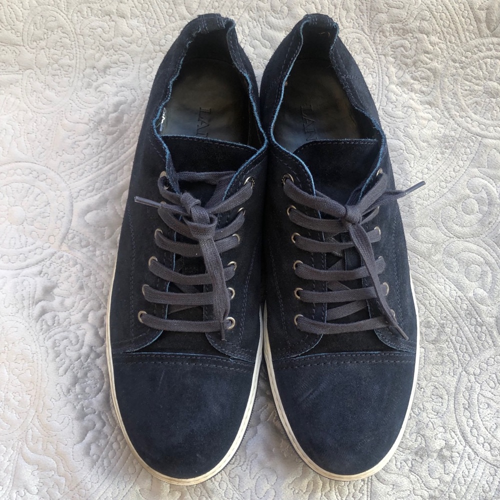 Blue suede Lanvin sneakers